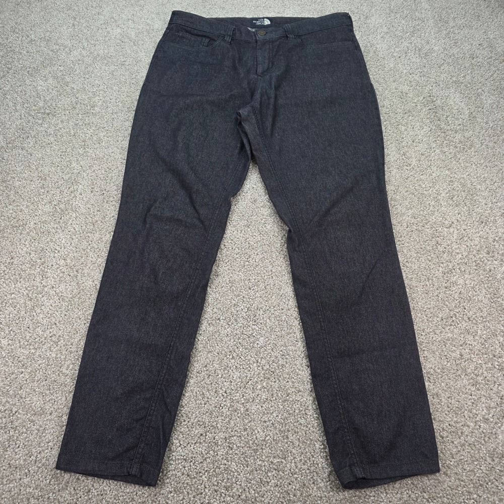 The North Face Womens Straight Leg Pants Dark Indigo Denim Style Size 10 Regular
